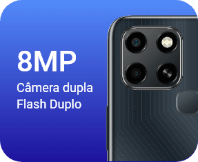 Câmera dupla com flash duplo